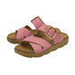 Lotus Ladies Assenza Pink Faux Leather Slip On Mule Cork Effect Strap Sandals