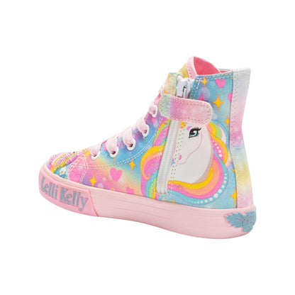 Lelli Kelly LK4150 (RO02) Unicorn Rainbow Rosa Fantasia Unicorn Baseball Boots