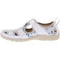 Free Spirit Womens Cleveland White Multi Leather Closed Sandals