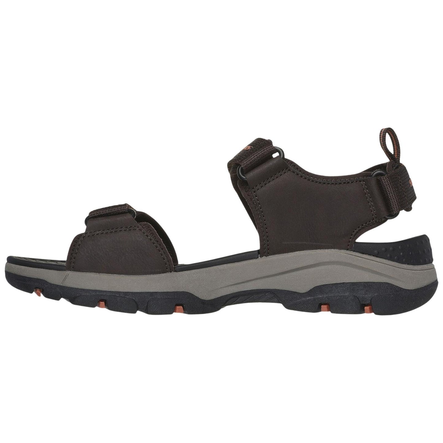 Skechers Mens Ryer Chocolate Brown Sports Walking Adjustable Vegan Sandal