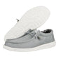 Hey Dude Mens Wally Canvas Light Grey Slip On Lightweight Shoes