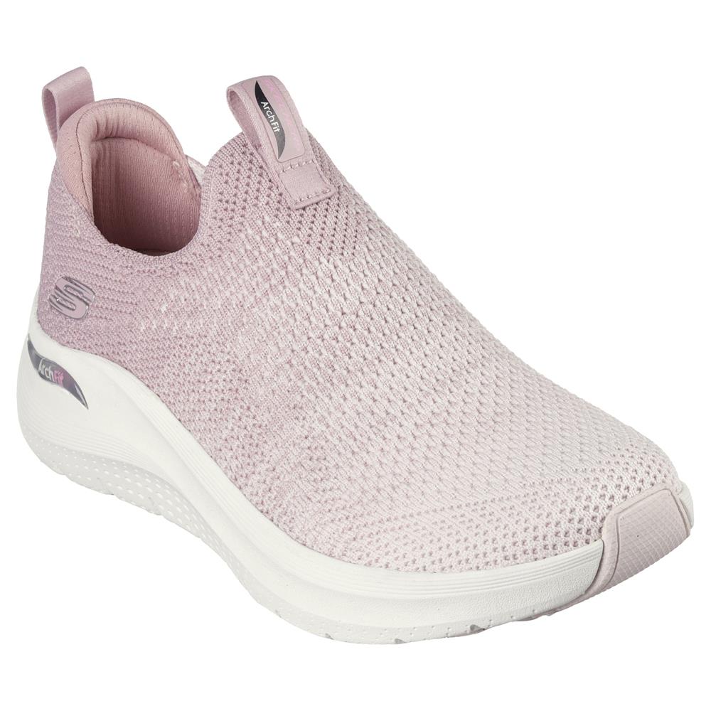 Skechers Womens Arch Fit Mauve Slip on Lightweight Vegan Shoes
