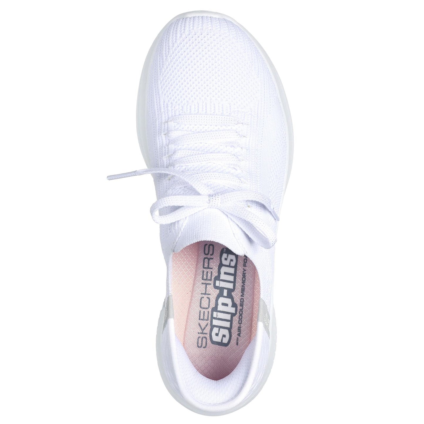 Skechers Womens Ultra Flex 3 Brilliant Path White Slip Ins Shoes