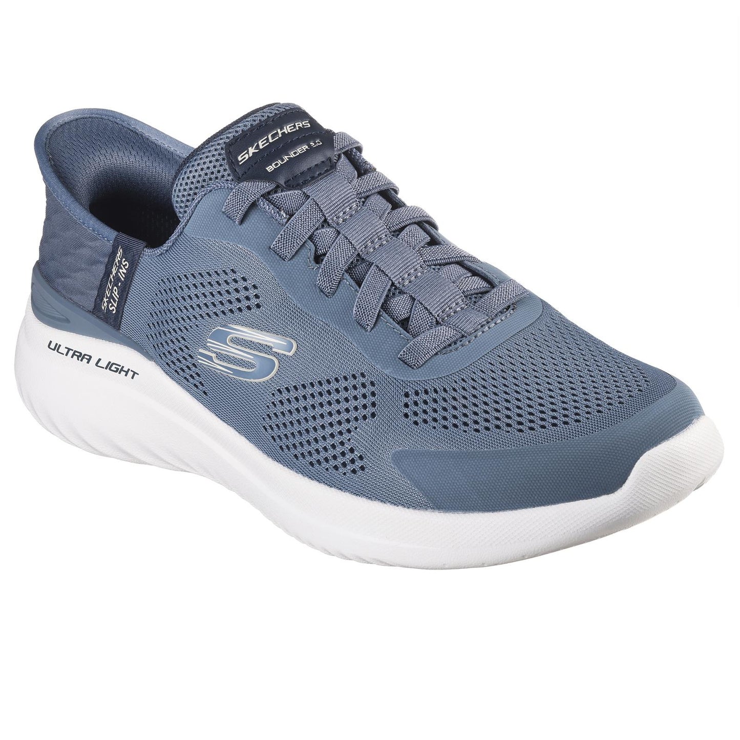 Skechers Mens Bounder 2.0 Emerged Slate Slip Ins Shoes