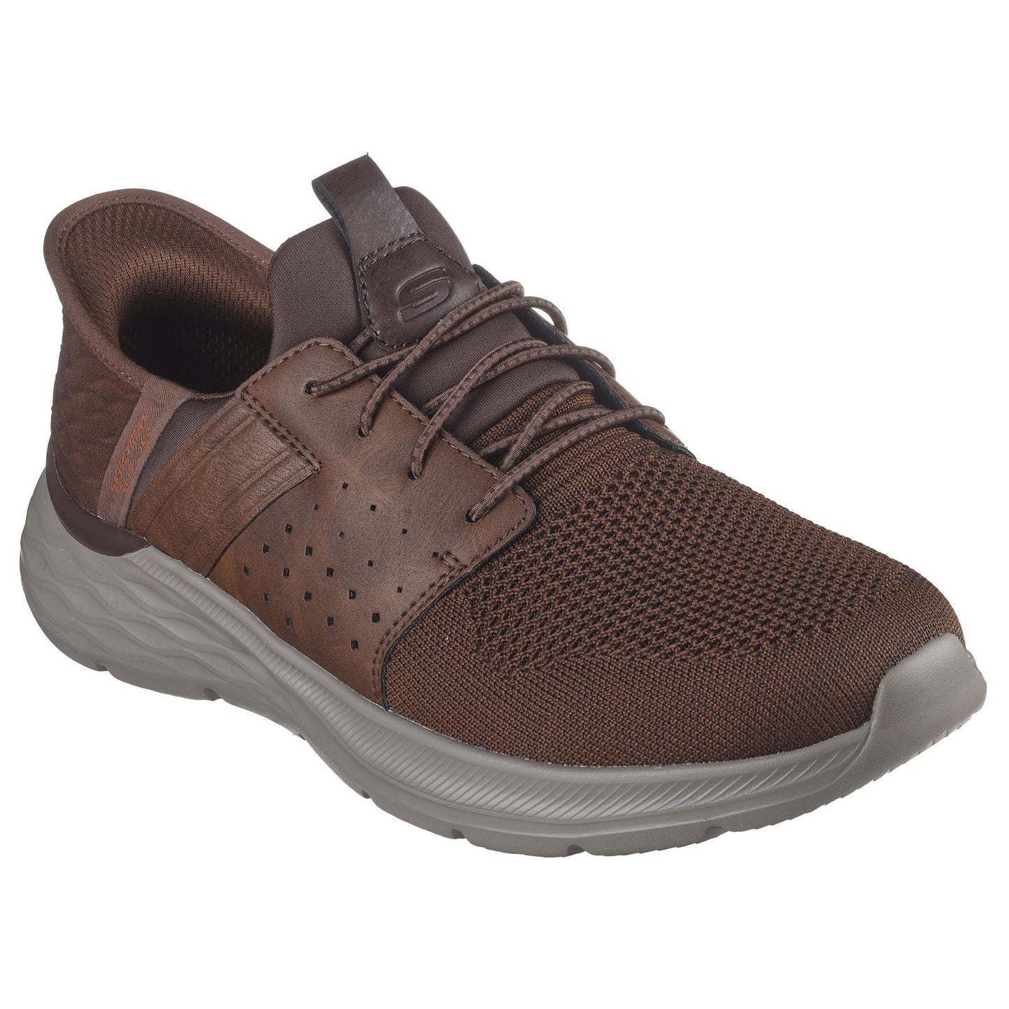 Skechers Mens Garner Newick Mens Slip Ins Brown Trainers 210803/ACDB