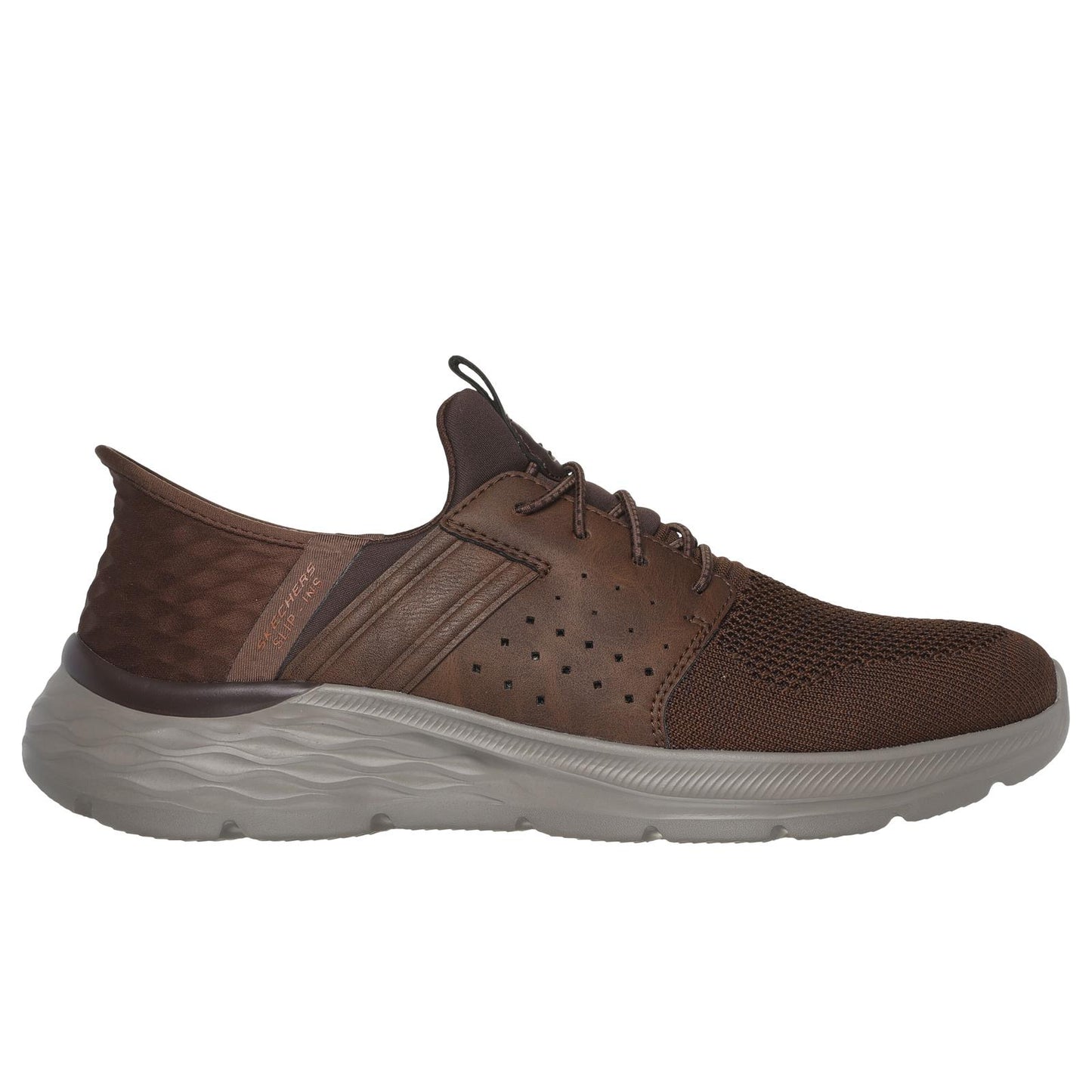 Skechers Mens Garner Newick Mens Slip Ins Brown Trainers 210803/ACDB