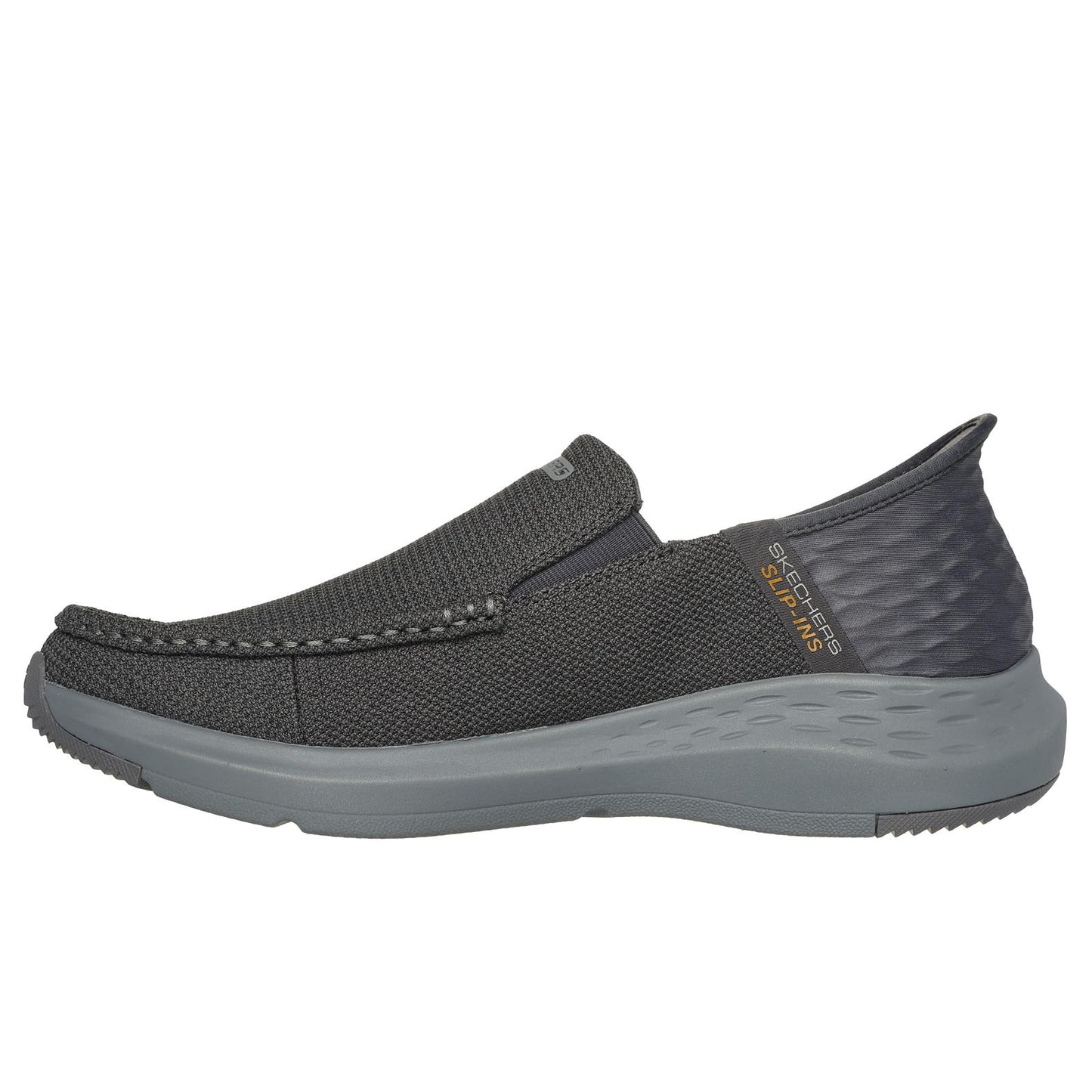 Skechers Mens Parson Ralven Grey Slip-Ins Vegan Shoes