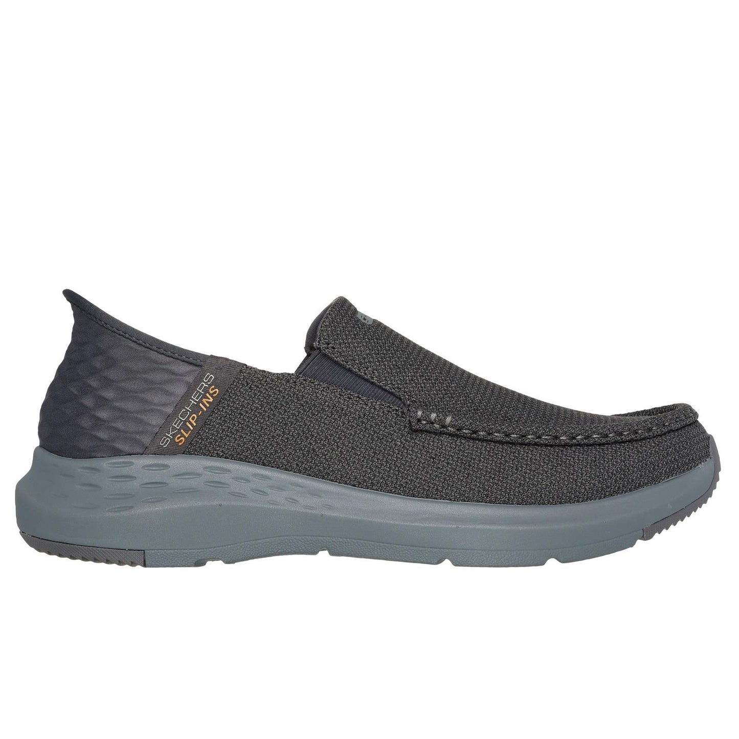 Skechers Mens Parson Ralven Grey Slip-Ins Vegan Shoes