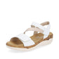 Remonte Ladies White & Rose Gold Leather Strap Sandals