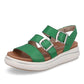 Remonte D0L50-52 Green Leather Adjustable Strap Wide Fit Sandals