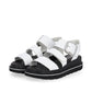 Rieker Womens W1650-80 White Platform Adjustable Strap Sandals