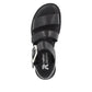 Rieker Womens W1650-00 Black Platform Adjustable Strap Sandals