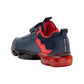 Bull Boys T-Rex Navy Blue Faux Leather Elastic Laces Light Up Trainers