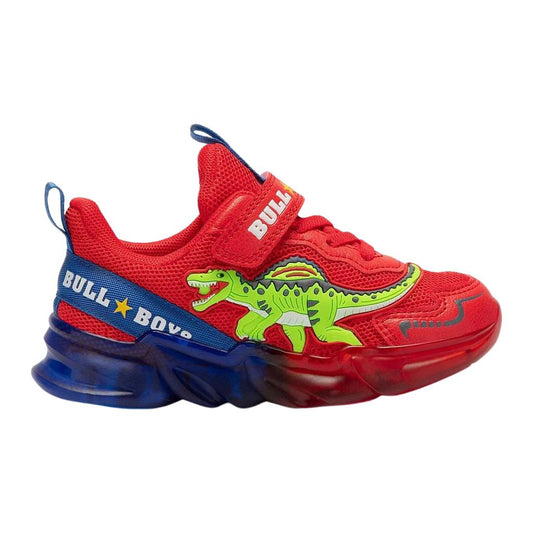 Bull Boys Spinosauro Red Easy On/Off Dinosaur Light Up Trainers