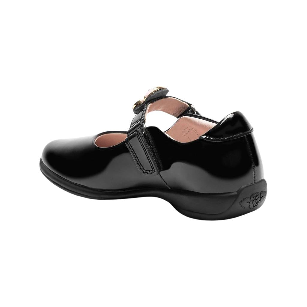 Lelli Kelly LK8412 (NE03) Carrie Princess Coach Black Patent Interchangeable School Shoes