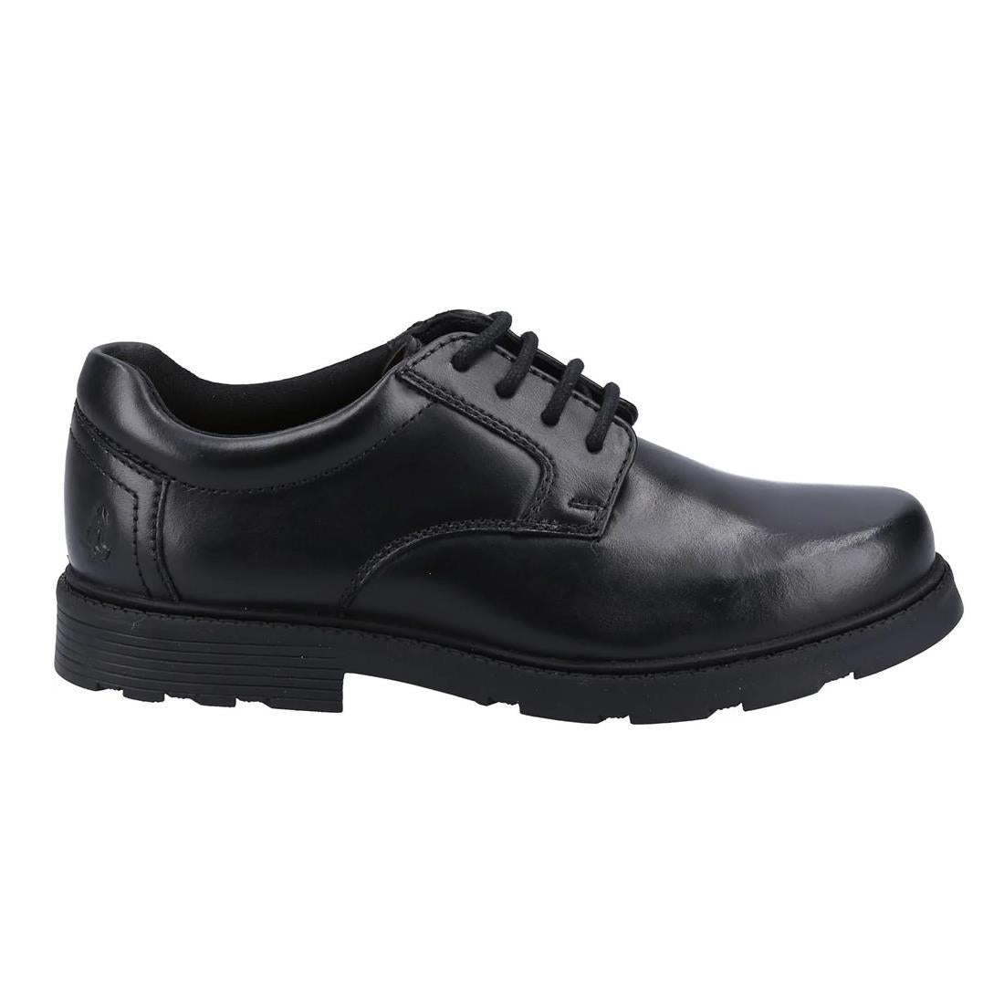 Hush Puppies Oliver Snr Black Leather Senior School Shoes