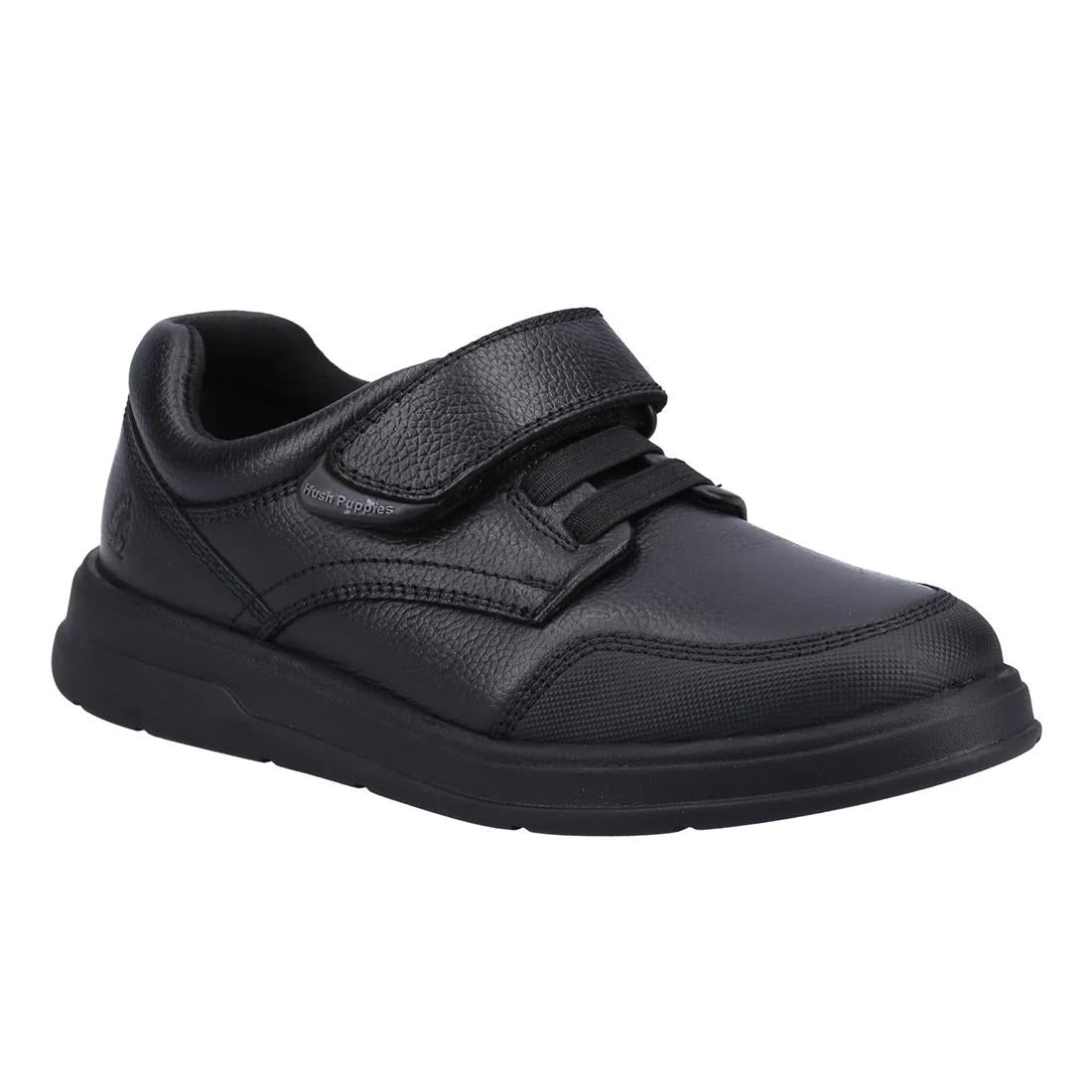 Hush Puppies Rowan Black Leather School Shoes