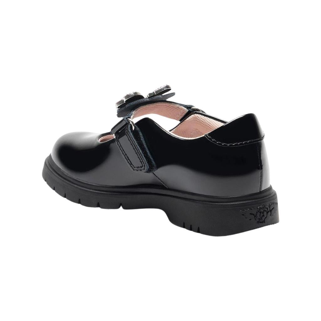 Lelli Kelly LK8510 (NE03) Luna 3 Butterfly Black Patent School Shoes