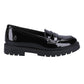 Hush Puppies Hazel Snr Black Patent School Shoes