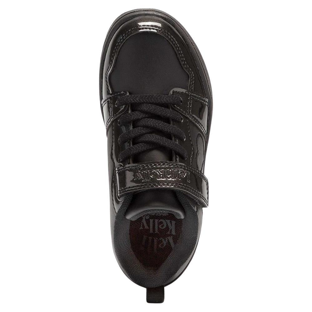 Lelli Kelly LK2120 (AB01) Paris Low Black Heart Hook & Loop Trainers