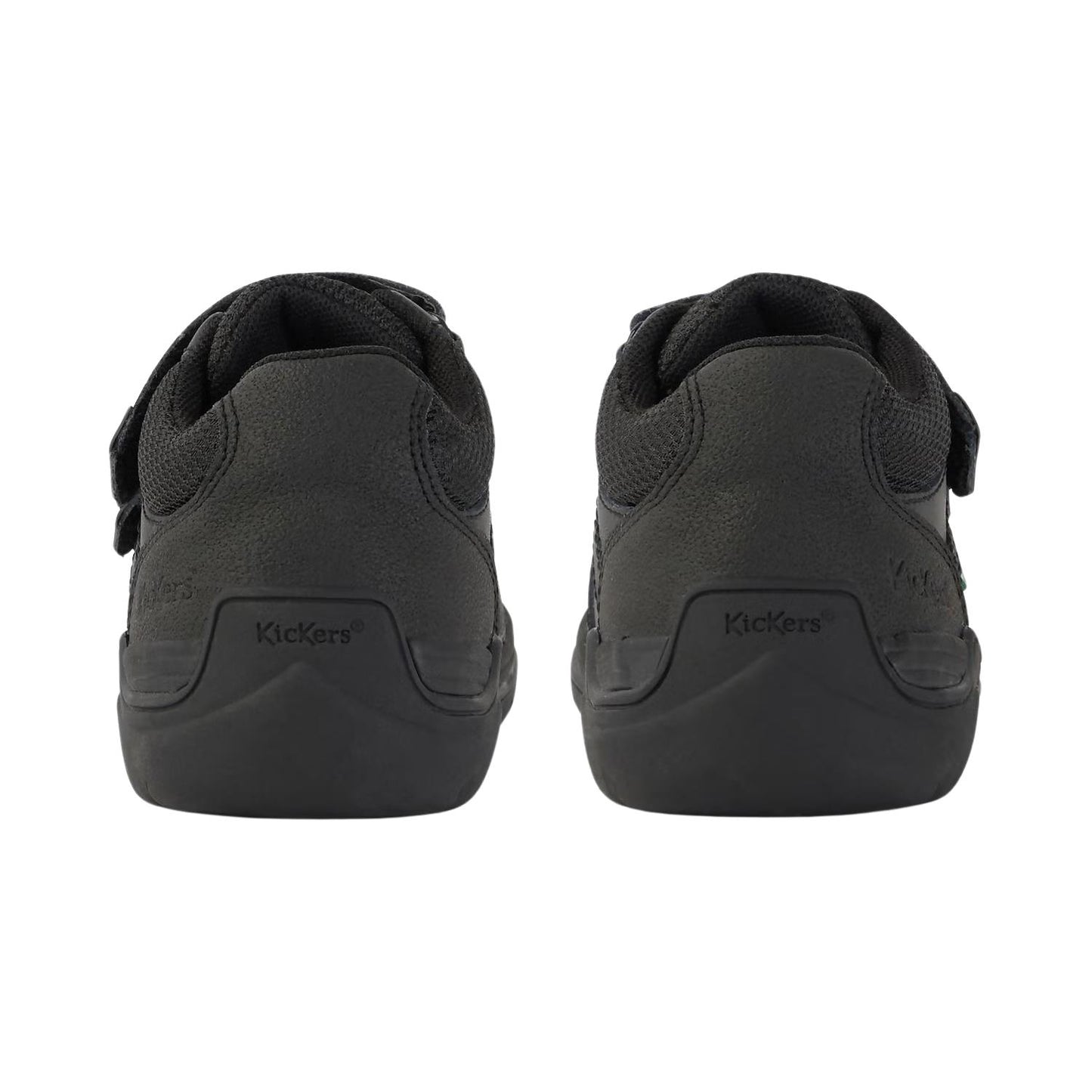 Kickers Infants Boys Stomper Mid Black Leather Double Strap Shoes