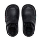 Kickers Infant Boys Kick Hi Scuff Black Leather Adjustable School Shoes