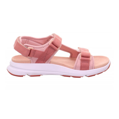 Legero Womens Liberty Saphira Pink Wide Fit Adjustable Vegan Sandals