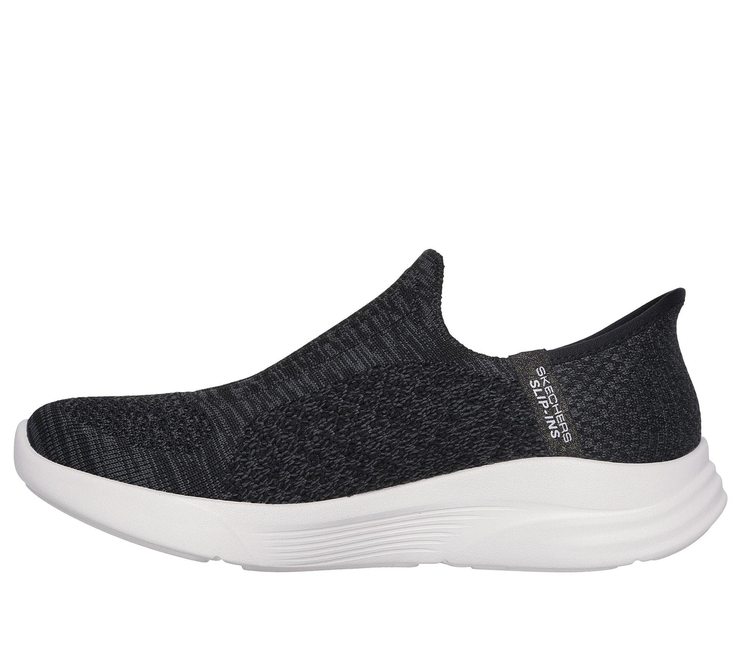 Skechers Womens Relaxed Fit Sport Black Slip Ins Shoes