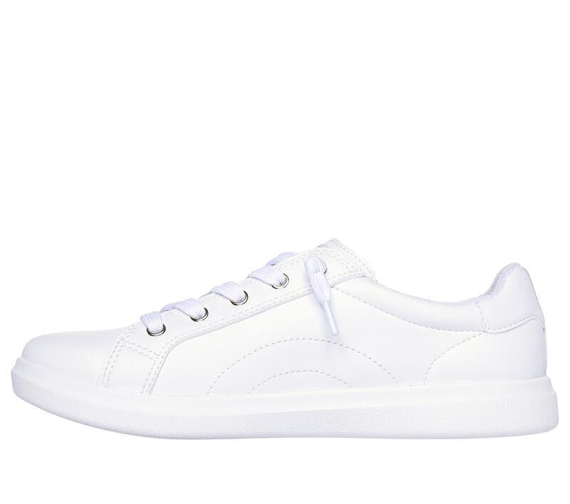 Skechers Womens Bobs D’Vine Instant Delight White Faux Leather Vegan Shoes