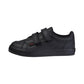 Kickers Unisex Tovni Twin Black Double Hook & Loop Leather School Shoes