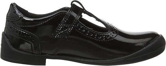 Kickers Girls Infants Bridie Brogue Patent School Shoes