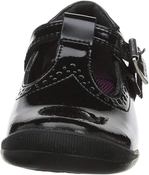 Kickers Girls Infants Bridie Brogue Patent School Shoes