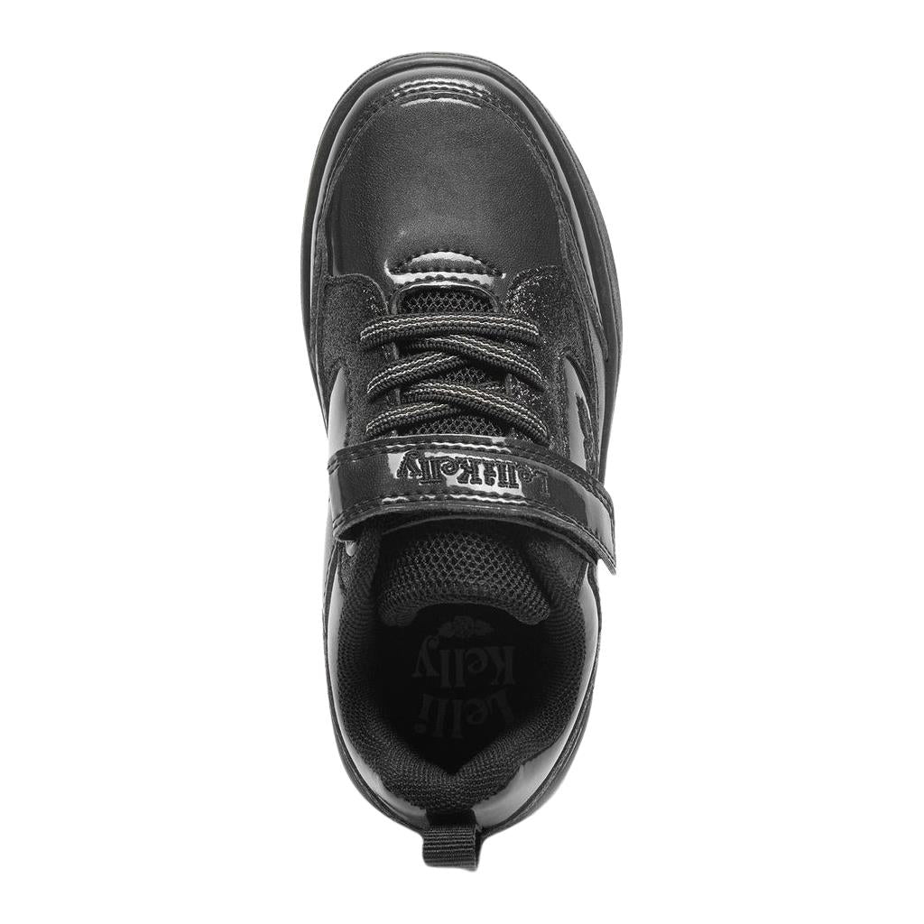 Lelli Kelly Pippa Black Patent Hook & Loop Fastening Trainers