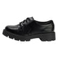 Kickers Womens Kori Lace Black Leather Lace Up School Shoes