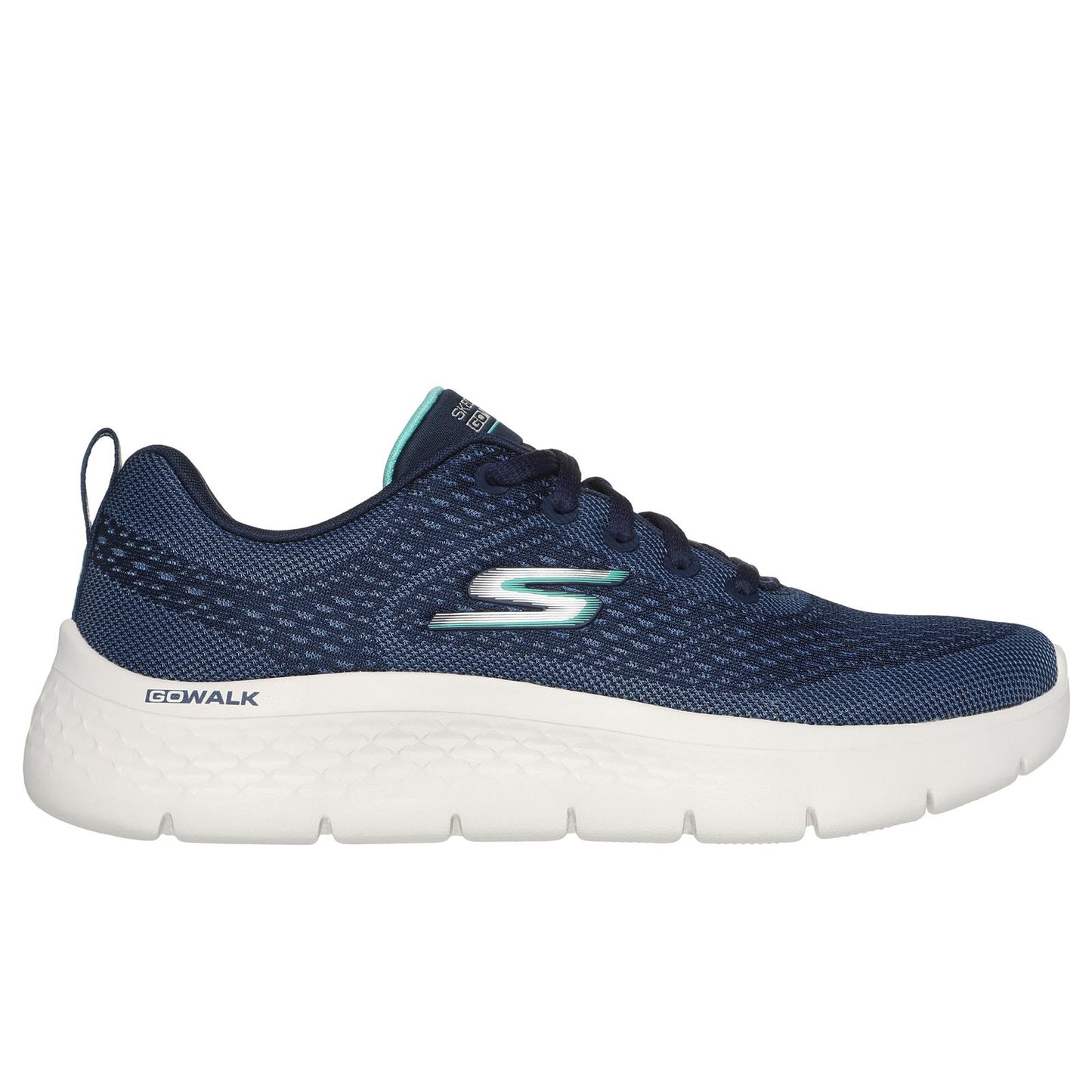 Skechers Womens Go Walk Flex Kali Navy Turquoise Vegan Lightweight Trainers