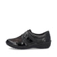 Remonte Womens R7600-03 Black Leather & Textile Extra Wide Adjustable Shoes