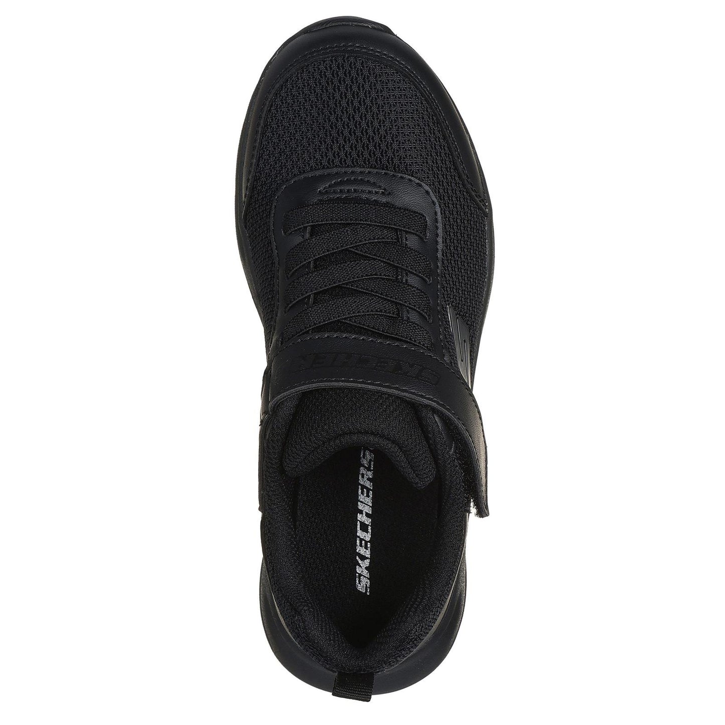 Skechers Kids Dynamatic Black Adjustable Hook & Loop Trainers