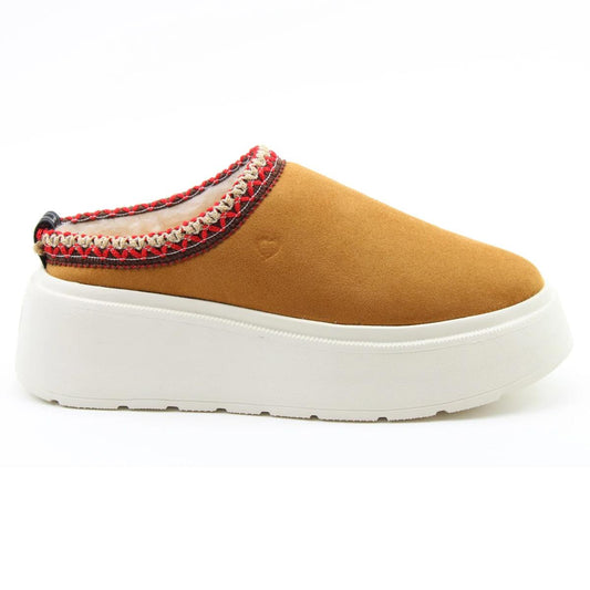 Heavenly Feet Womens Franca Chestnut Slip On Vegan Shoes