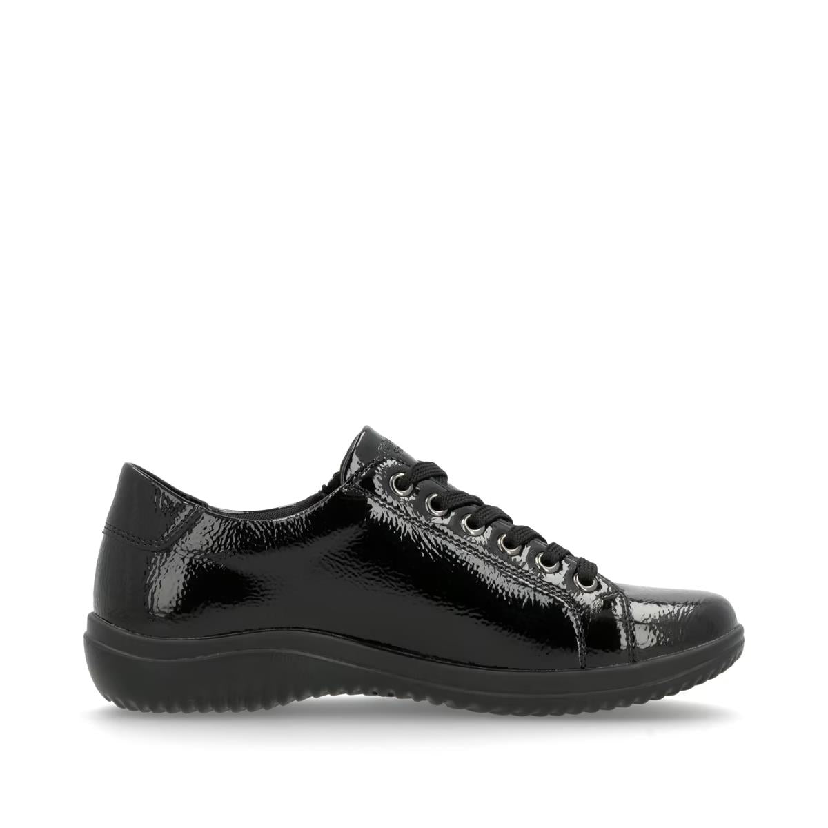 Remonte D1E03-01 Black Patent Wide Fit Casual Shoes