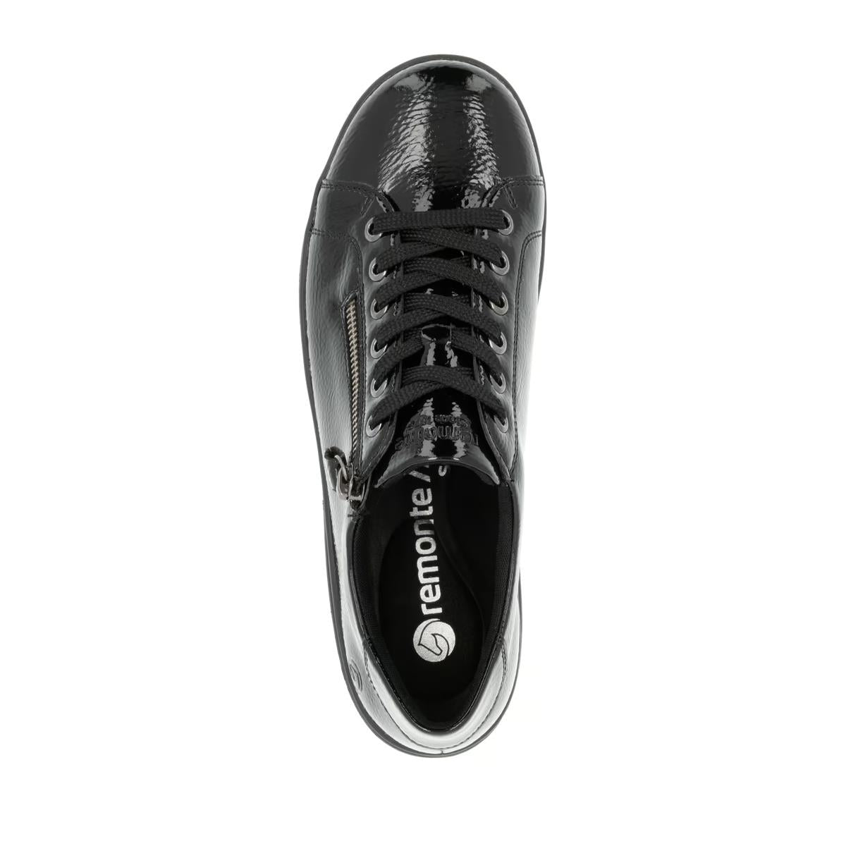 Remonte D1E03-01 Black Patent Wide Fit Casual Shoes