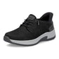 Rieker 11050-00 Black Suede Extra Wide Fit Lace Up Shoes