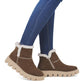 Rieker Ladies W2071-20 Brown Suede Warm Lined Ankle Boots