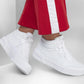 Skechers Ladies Jade High Reward White Faux Leather High Tops Ankle Boots