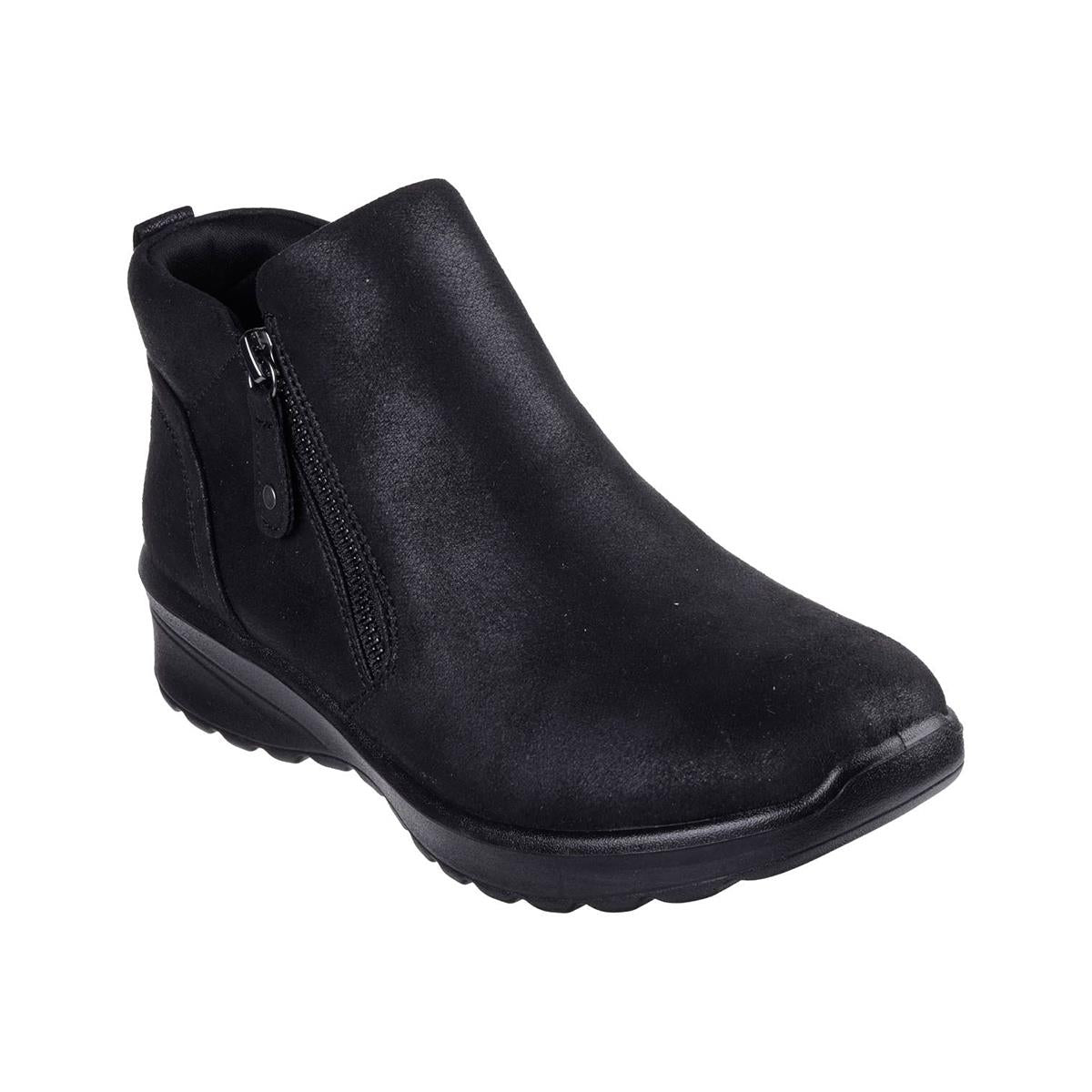 Skechers side zip leather boots on sale