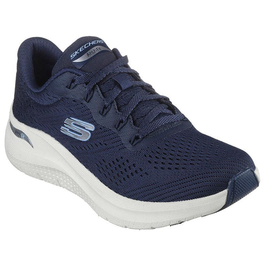 Skechers Womens Arch Fit Big League Navy Vegan Trainers Shoes