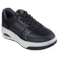 Skechers Mens Uno Court Low Post Black Leather Lace Up Trainers