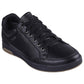 Skechers Mens Cavell Sparkman Black Faux Leather Waterproof Lace Up Trainers