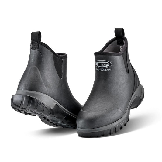 Grubs Unisex Shoreline 4.0 Black Insulated Rubber Wellies Ankle Boots