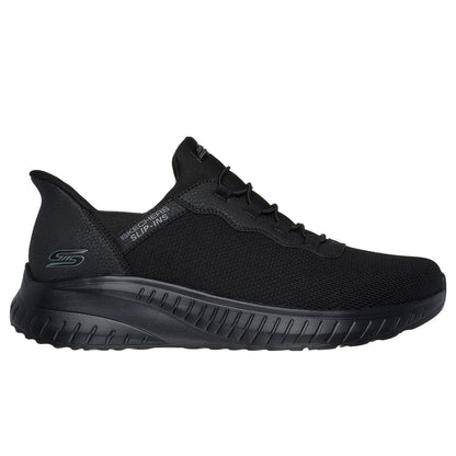 Skechers MensBlack Slip Ins Trainers Bobs Squad Daily Chaos 118300/BBK