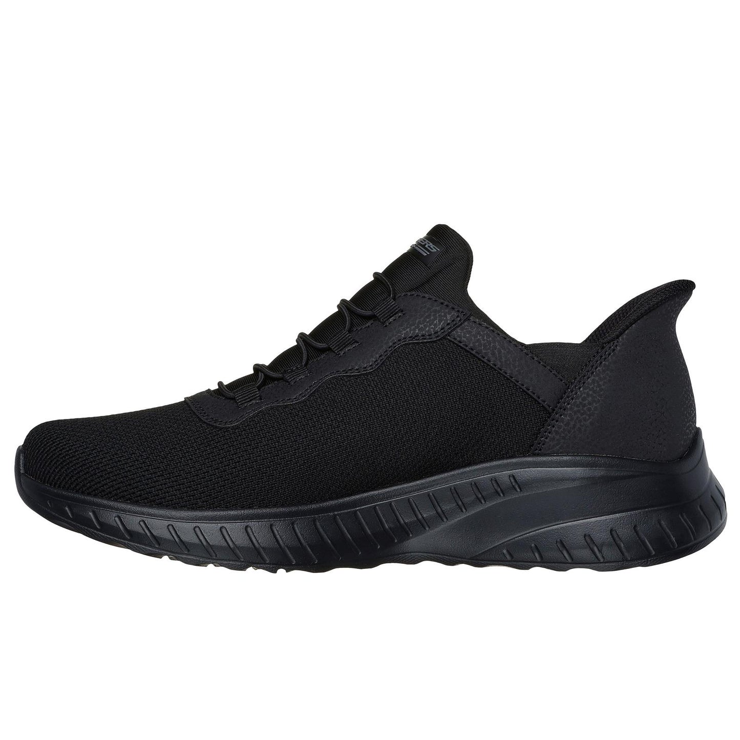 Skechers MensBlack Slip Ins Trainers Bobs Squad Daily Chaos 118300/BBK